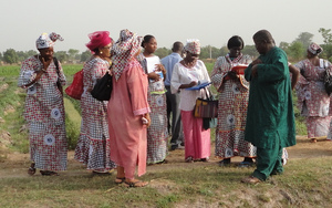 Mariama Sonko, far right, with a women farmers' organization. Photo courtesy of Fahamu