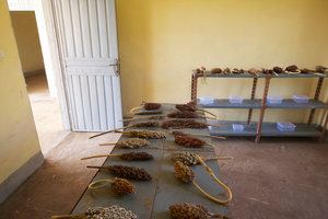À l’intérieur d’une banque de semences communautaire en Éthiopie.