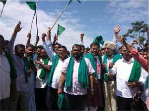 Farmers of the Karnataka Farmers movement (KRRS). Photo: Swaraj Abhiyan