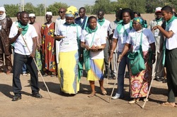 Peasant leaders, members of Via Campesina, conducting a mystica to mark the opening of the conference