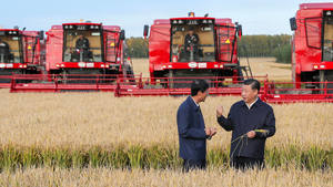 Chinese President Xi Jinping visits Heilongjiang province, China, in September 2018. Photo: Xie Huanchi/Xinhua/AP