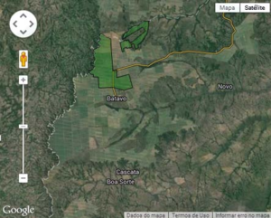 Satellite map of the Sagitario Farm from the INCRA database.
