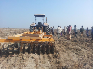 The landscape in the concession area is being permanently altered as the companies convert rice fields, forests, and streams into vast seas of sugarcane. (Photo: Prame community)