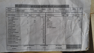 A payslip for a worker at the Lokutu plantation showing just 12 units were completed in the month of September, 2014. (Photo: GRAIN)