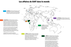 SIAT est active en Belgique, au Nigeria, au Ghana, au Gabon, au Cambodge et en Côte d’Ivoire.