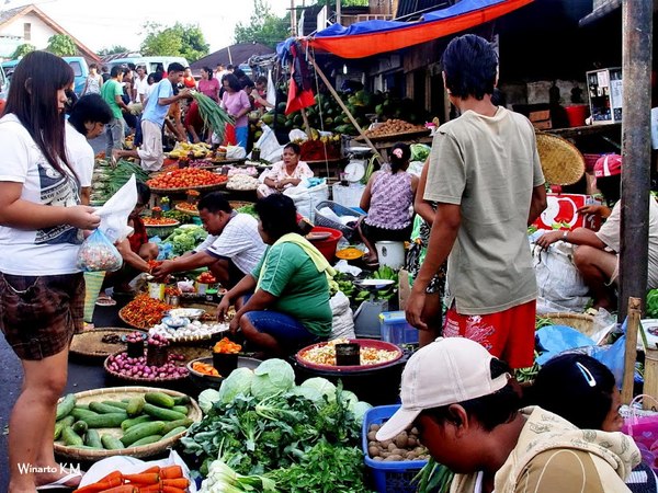 Marché de produits frais à Manado City, au Sulawesi, en Indonésie. (Photo : Trigana Udara)