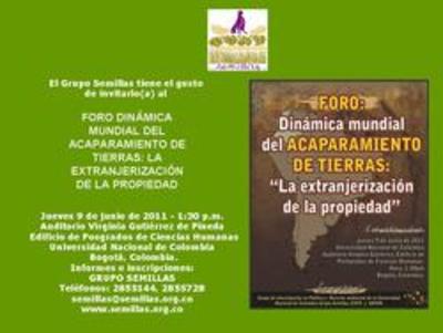 Foro Dinámica Mundial del acaparamiento de tierras-image