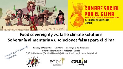 GRAIN en la Cumbre Social del Clima en Madrid-image