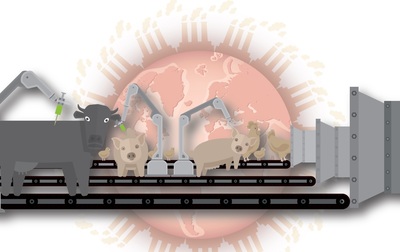 "¿Qué tiene que ver la producción industrial de carne con la crisis climática?" Edición historieta-image